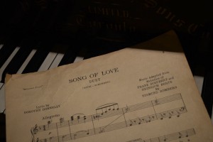 This sheet music is of course of a song called "Song of Love," but it also represents love because my Grandma loves to play (and we lover to listen to her). Music is a very large part of this family.