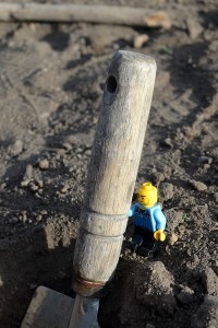 Helping dig a hole...